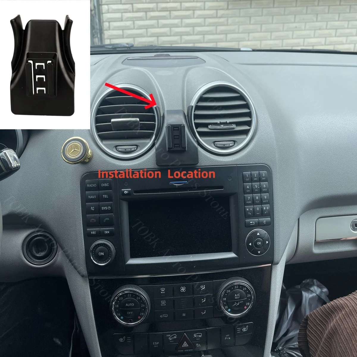 For Mercedes Benz ML W164 350 2005-2010 Car Phone Holder Strong Special Fixed Bracket Base Wireless Charging Cars Accessories