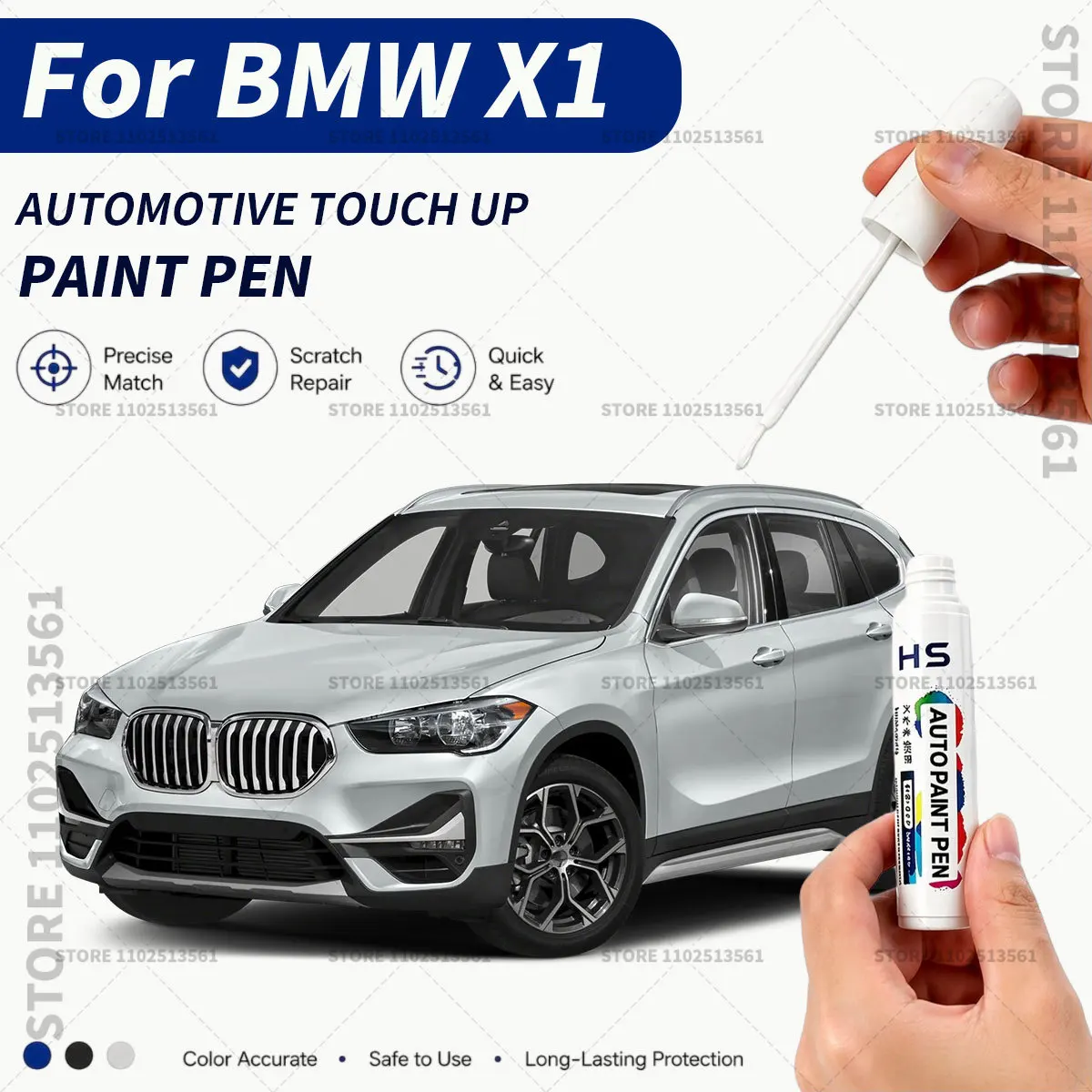

For BMW X1 Car Touch Up Paint Pen Scratch Chip Repair Paint Black sapphire Blue bay lagoon Cape york green Mineral white orange