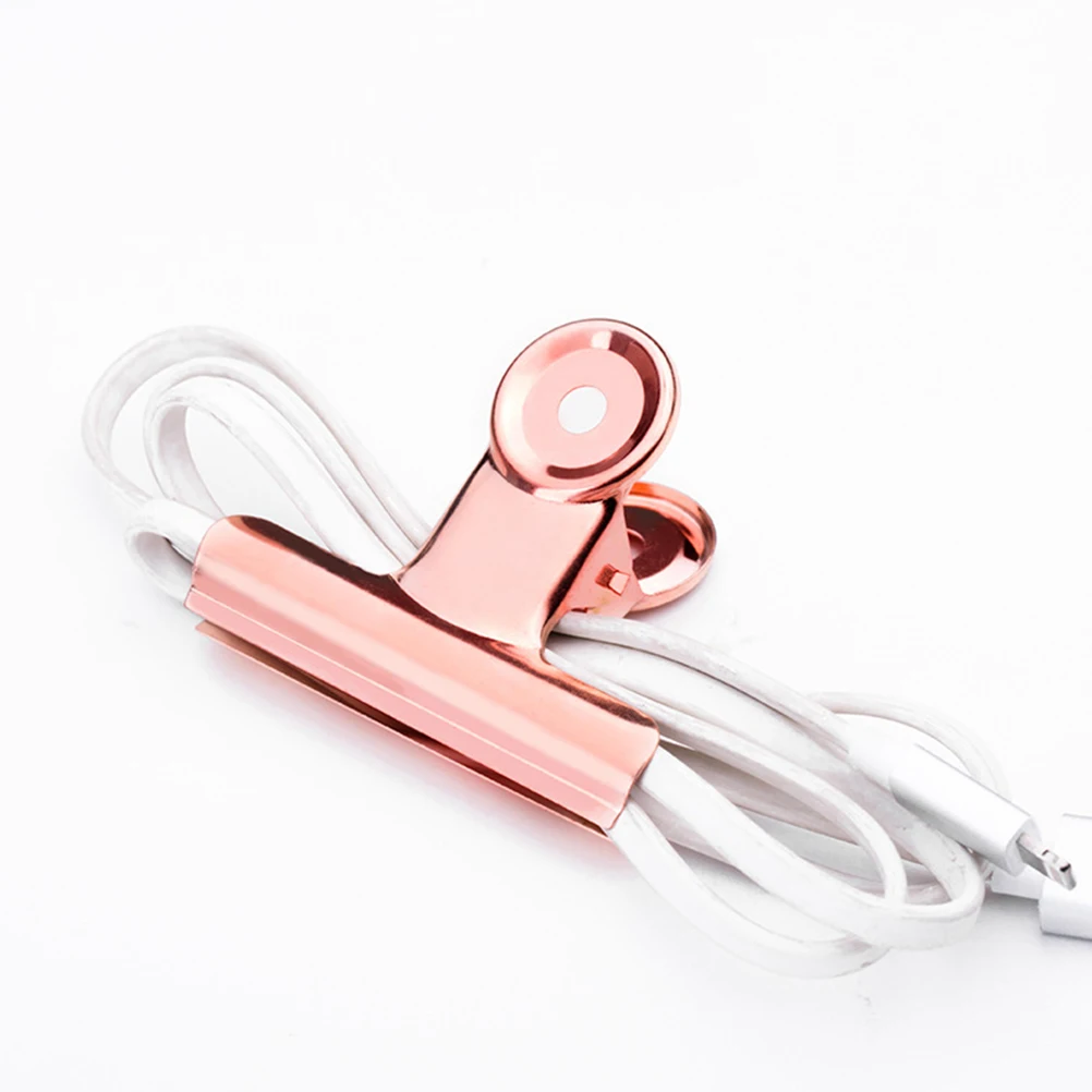 

10 Pcs Iron Clip Stainless Steel Ticket Clips Bill Paper Document Binder Clamps