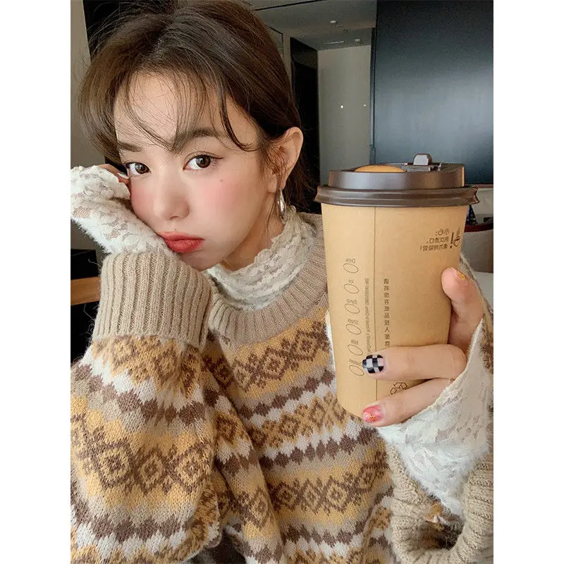 Women Clothing 2024 New Arrivals Y2k Pullover Sweaters Mushroom Autumn Spring Jumper   Soft Knitted Sweater Korean D161