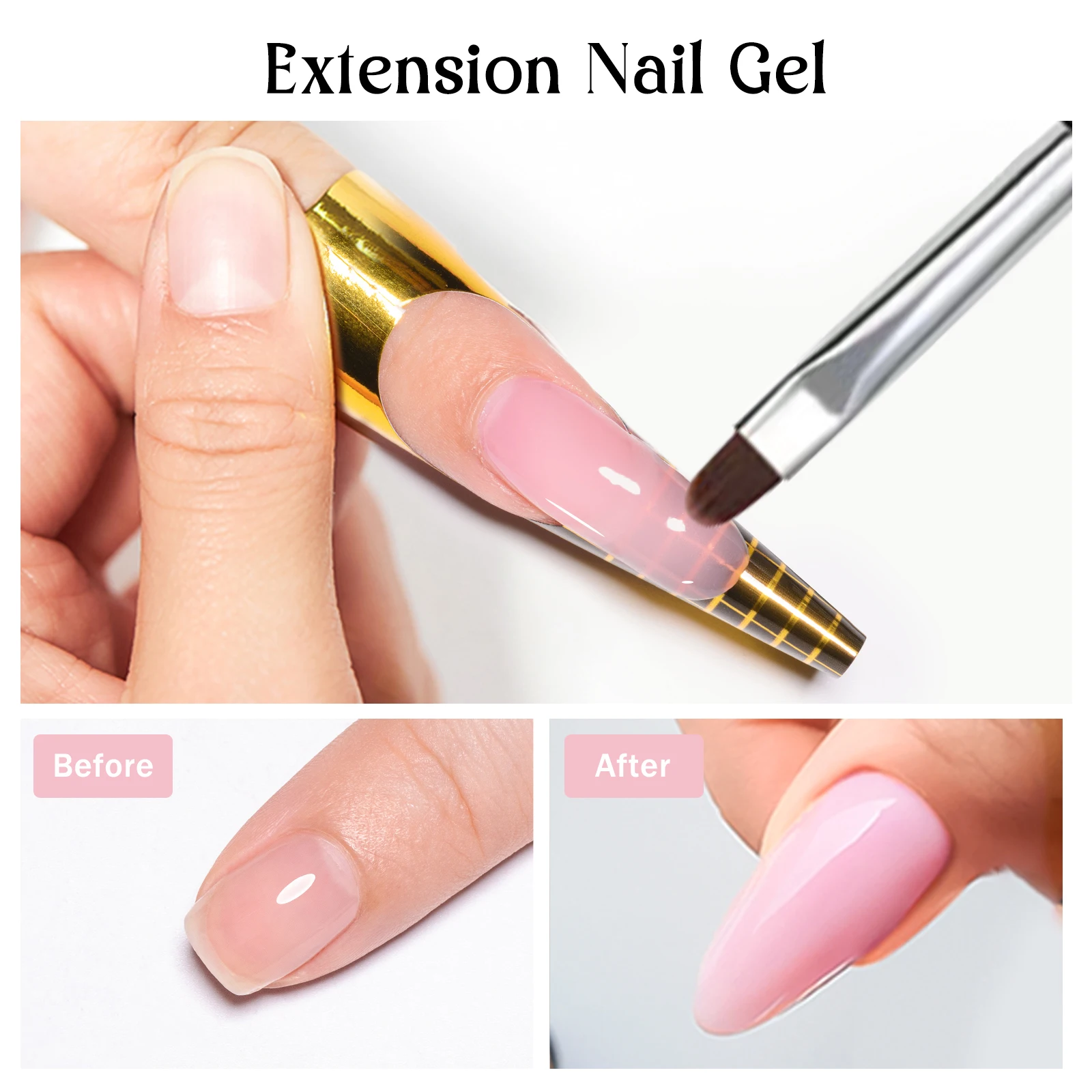 7 stücke 100 ml Große Kapazität Verlängerung Nagel Gel Set Rosa Semi-Permanent UV Gel Lack Maniküre DIY Design nagel Kunst Verlängern Werkzeug