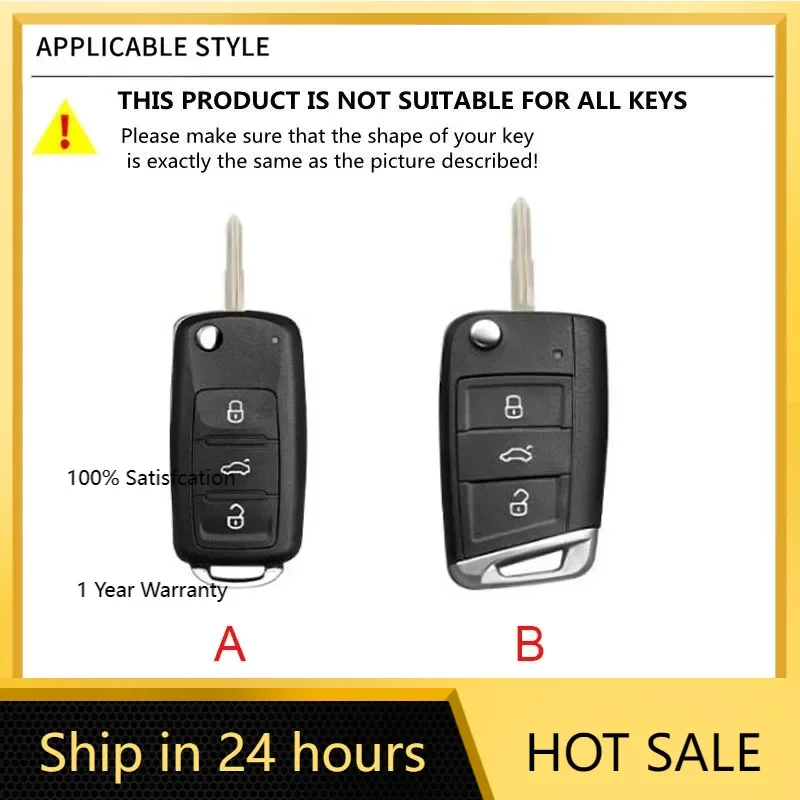 

2026 Hot Car Sticker Car Flip Remote Key Fob Case Cover Protector Holder Shell For Skoda Octavia A5 A7 Fabia Superb Kodiaq Karoq
