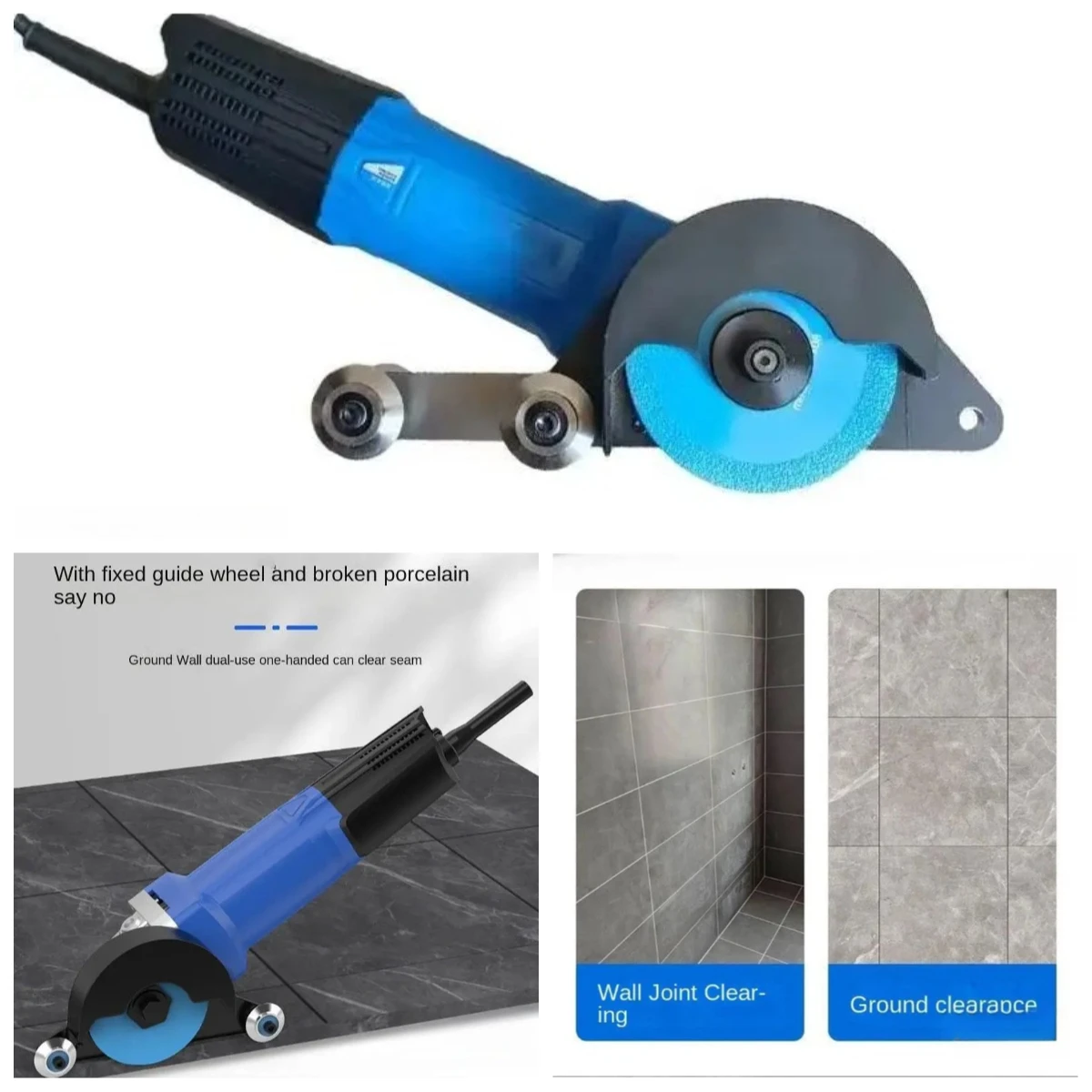 Portable Electric Wall Seam Cleaner Lightweight Angle Grinder Type Machine for Ceramic Tile Grout Lines Cleaning