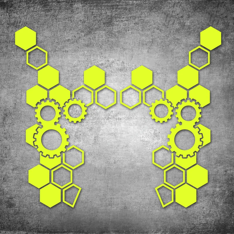 

1PC Honeycomb Gear Motorcycle Stickers Motocross Fairing Fuel Tank Scooter Deocr Waterproof DIY Motorcycle Helmet Vinyl Decals