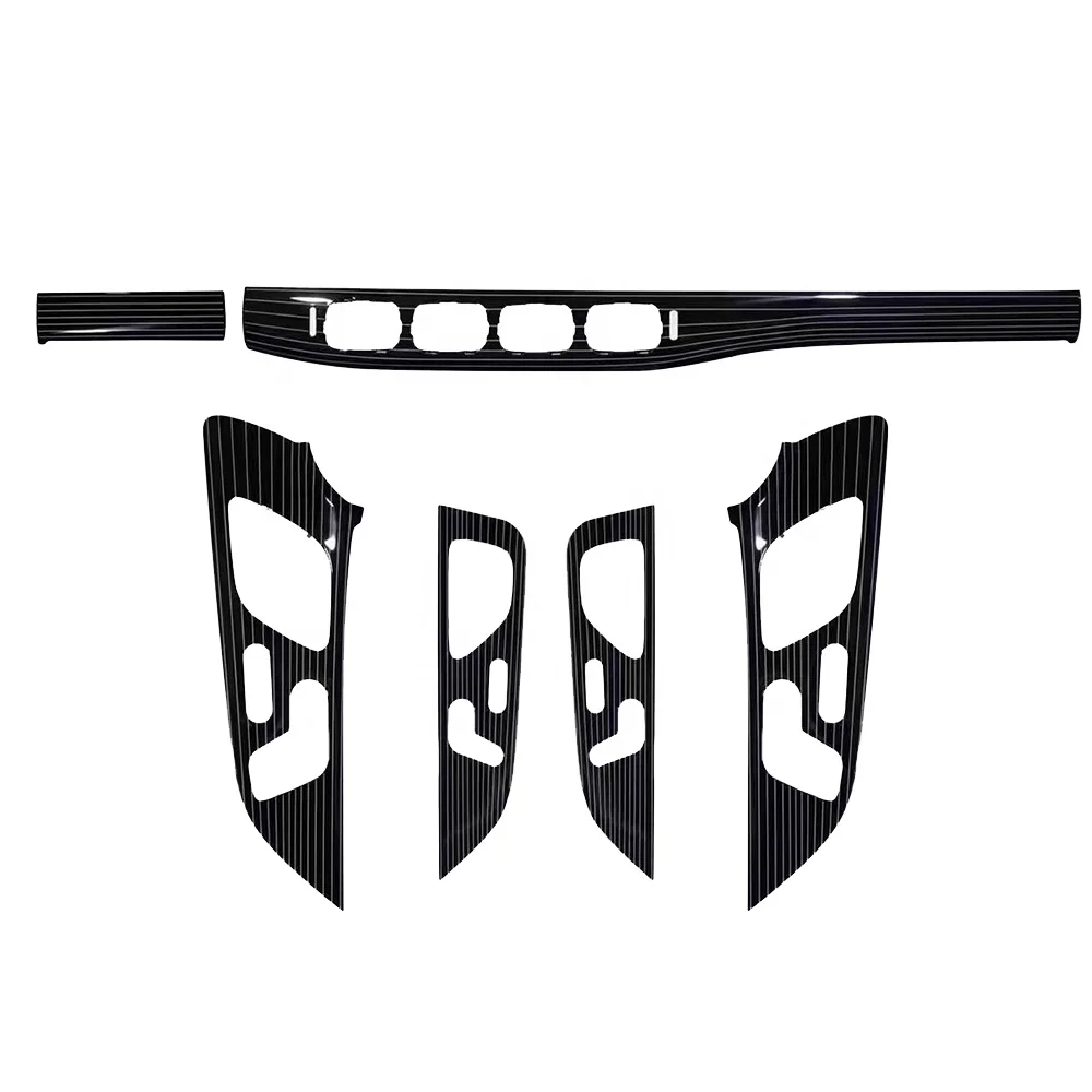 Piano Paint Panel Car Door Dashboard Decorative 6-piece Set Piano Trim Kit For Mercedes-Benz GLE GLS W167