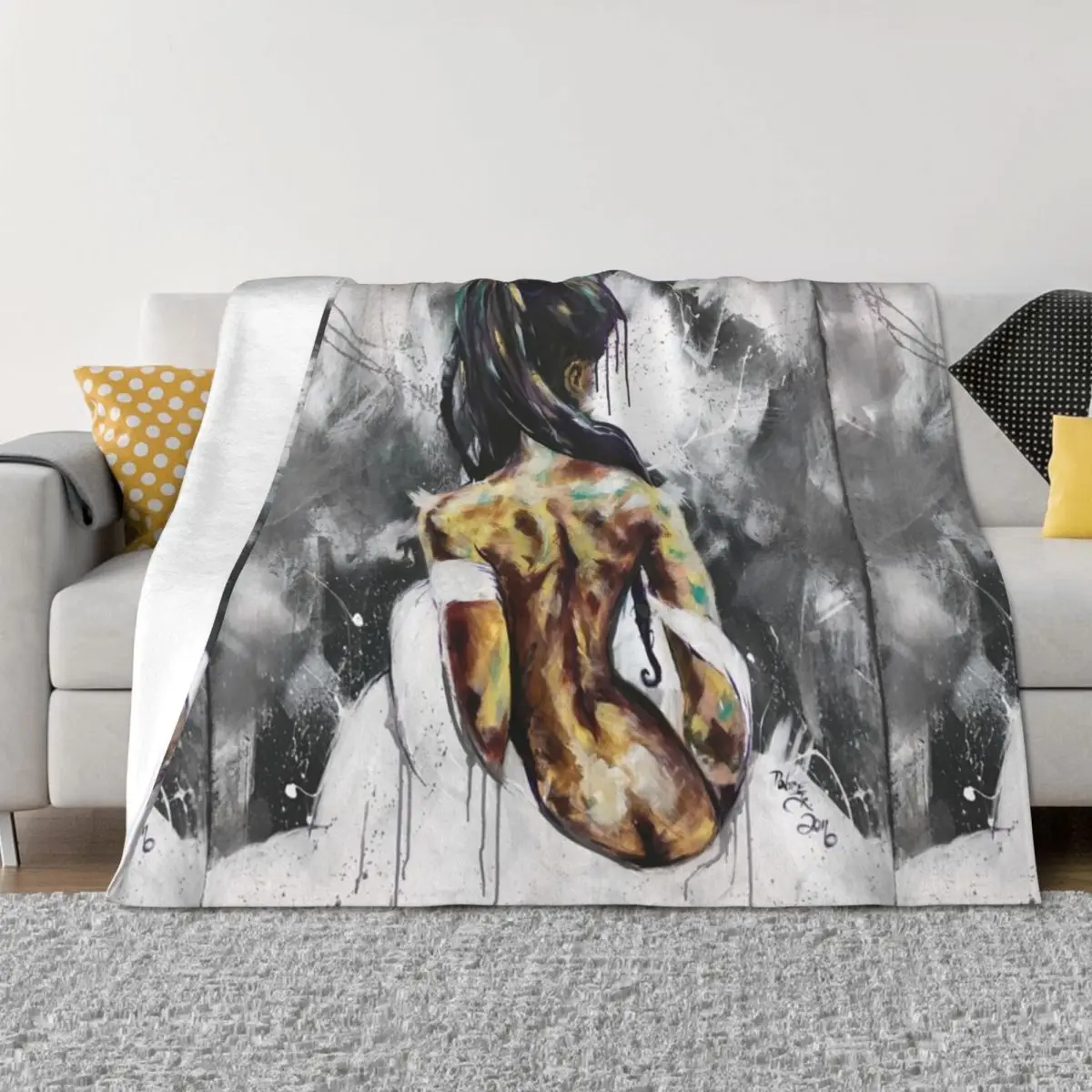 

Undressed VI Throw Blanket Fashion Sofas Hairy For Decorative Sofa Beach Blankets