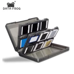 DATA FROG 28-in-1 Game Card Case for 3DS/DS Series, Portable PP Box with SD/TF & Stylus Slots