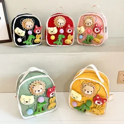 Children Backpacks Cartoon Backpack Cute Backpack Mother Kid Bags for Girls Bear Canvas Toddler Backpack School Bag Mochila Niña