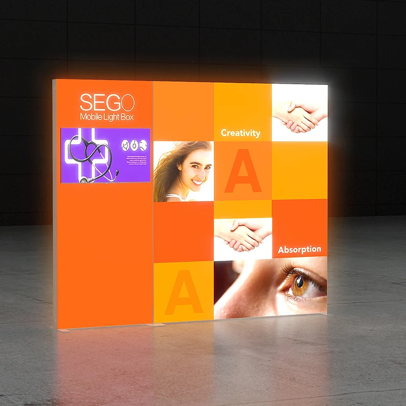 Aluminum LED Advertising Lightbox for Exhibition Decorated SEGO 10X8ft Aluminum Portable Easy Set up Trade Show Booth