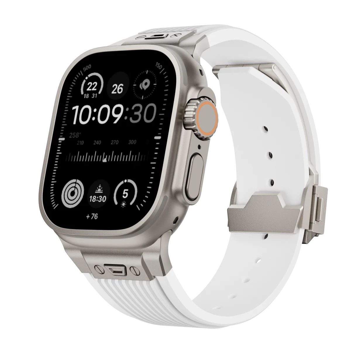 Silicone sportband voor Apple Watch Ultra 2/1 49mm Series 9 8 7 45mm 44mm Rubberen band voor IWatch 6 5 4 3 SE 44mm 42mm Armband - afbeelding 1