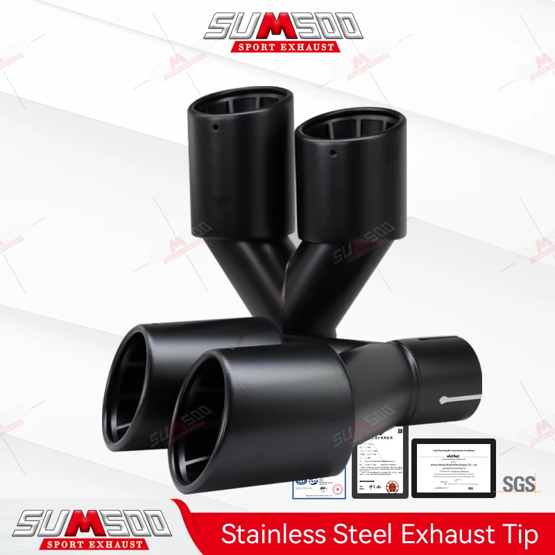 

1 шт., высококачественные автомобильные аксессуары из нержавеющей стали, выхлопная система 101 мм, 89 мм, выпускное отверстие для универсальных автомобильных модифицированных глушителей, насадка