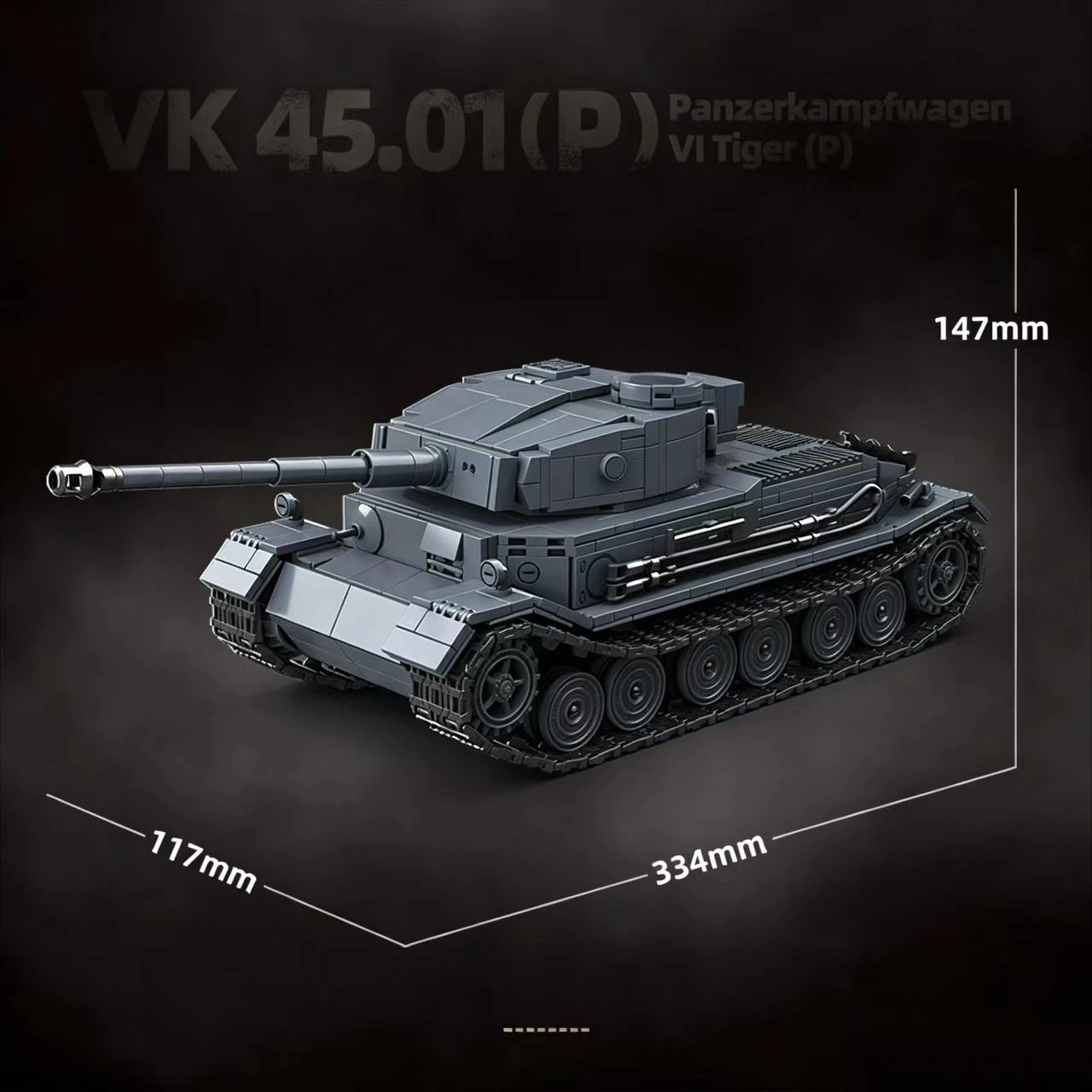 Quan Guan 100308 VK45.01(P) Gepantserde Voertuig Model Bouwstenen 1531 Stuks Collectible Bouwblokken Speelgoed Cadeau
