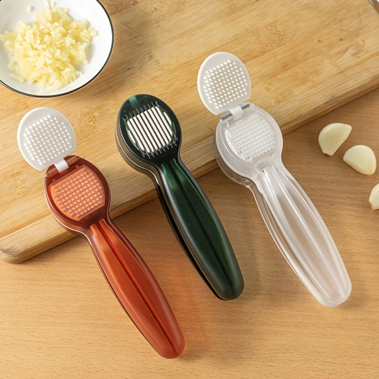 1pc, Garlic Press, Multifunctional Garlic Press, Garlic Mincer, Washable Garlic Crusher, Kitchen Garlic Chopper, Ginger Squeezer