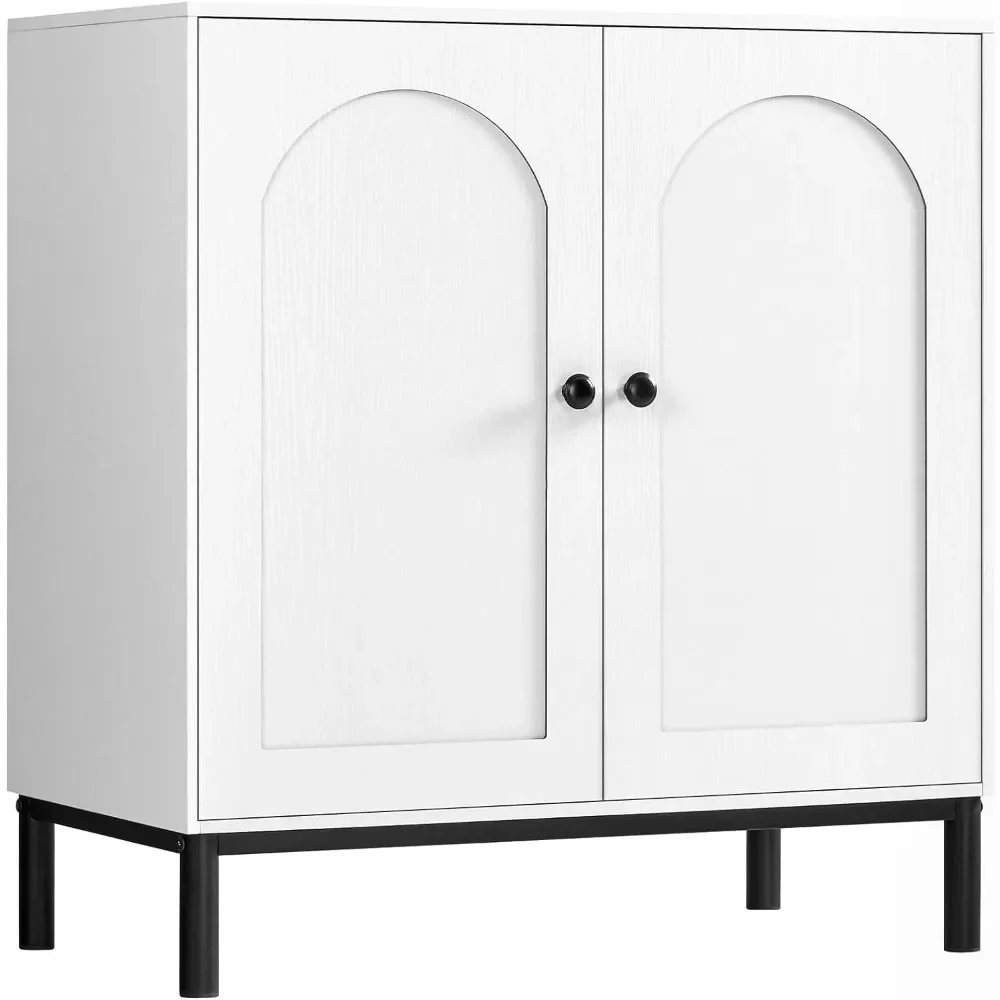 

Bathroom Storage Cabinet, Sideboard Buffet Cabinet with Shelf & Doors, Modern Accent Cabinet with Solid Wood Feet