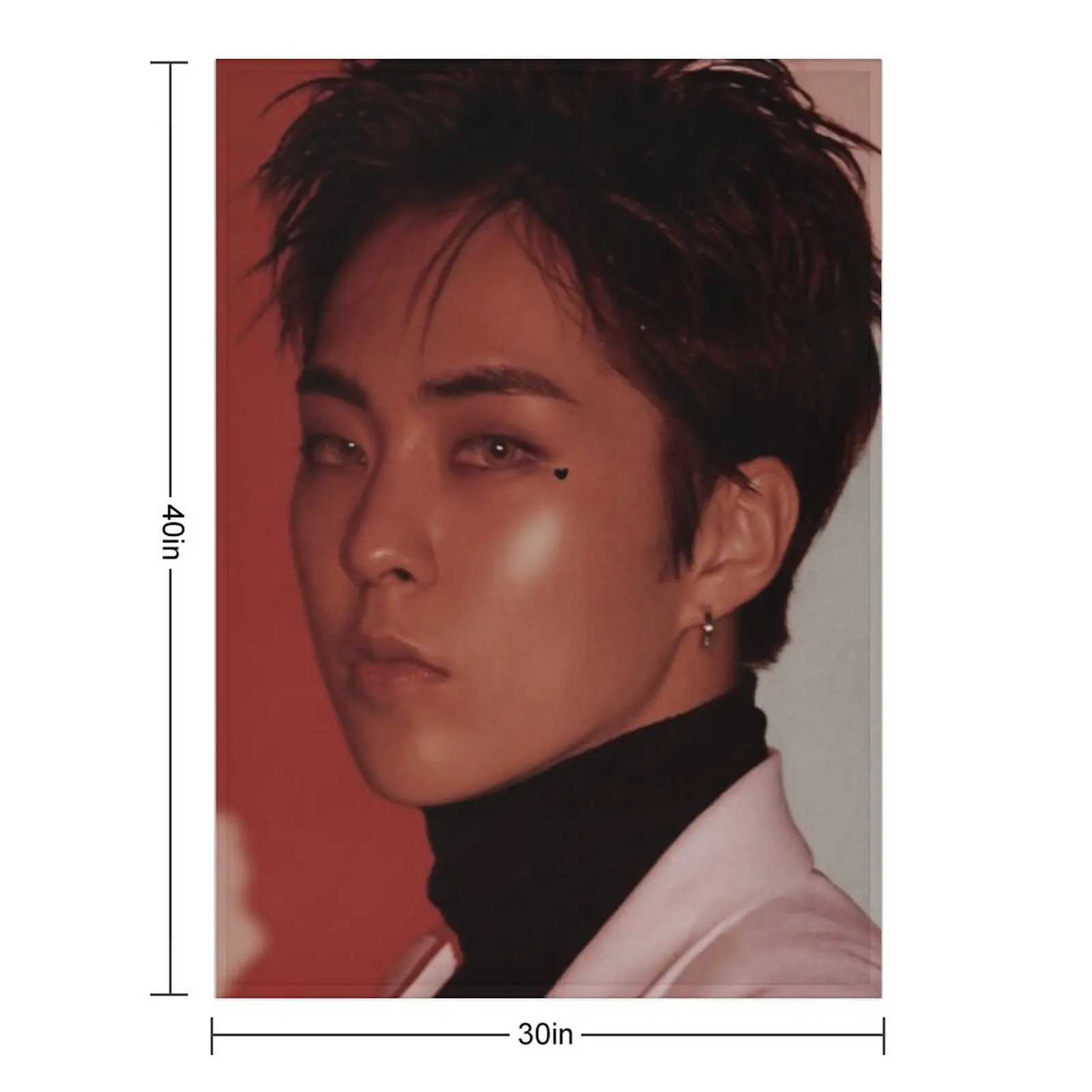 xiumin (love shot) Throw Blanket Flannel Fabric Picnic Luxury sofa bed Blankets
