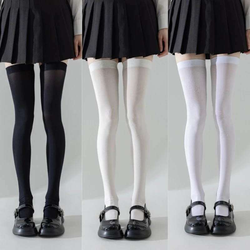 

Новые силиконовые противоскользящие чулки «кошачья лапа» 40-70 см, женские длинные компрессионные носки, бархатные носки до бедра, носки до середины икры в студенческом стиле JK