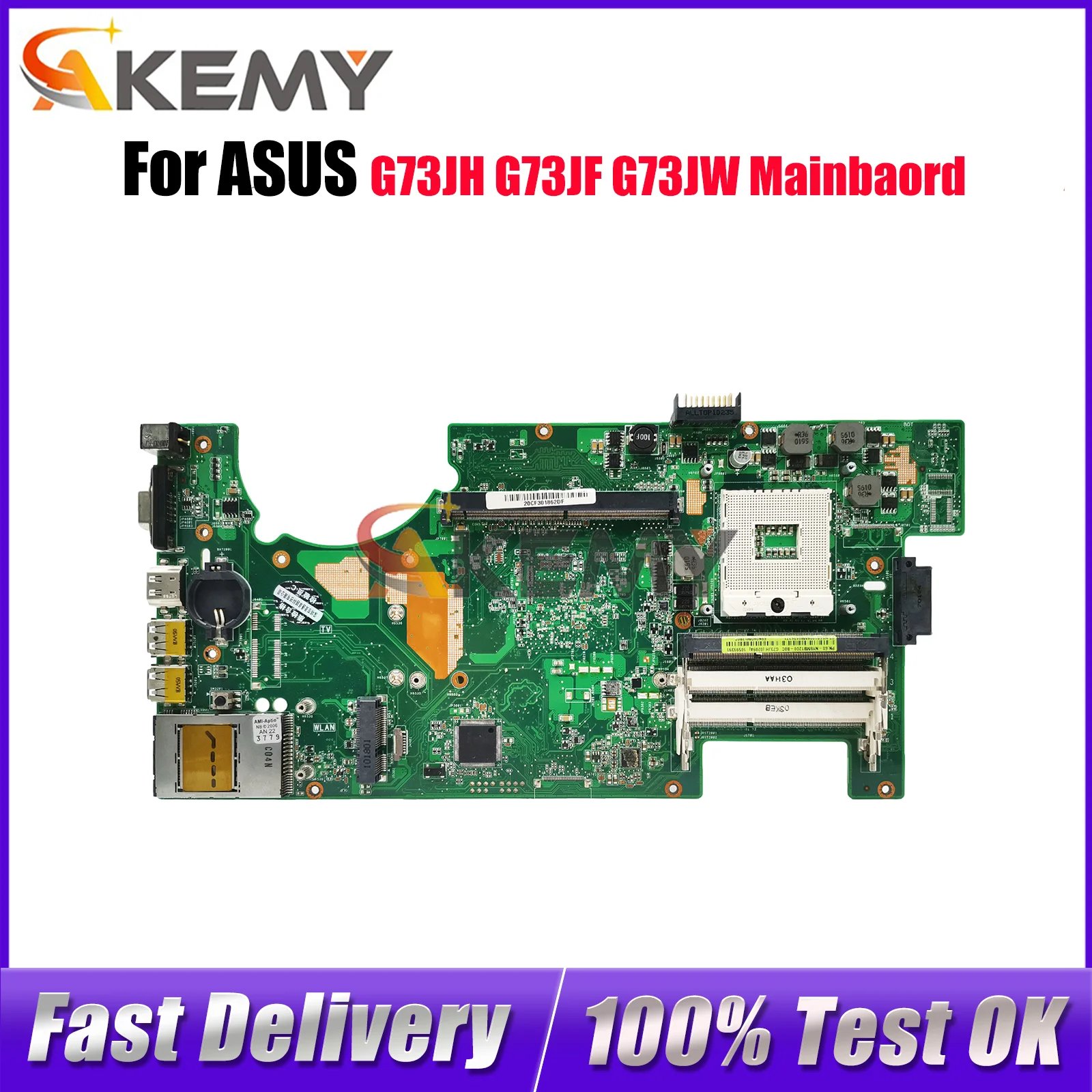 

G73JH Laptop Motherboard For ASUS ROG G73J G73JW G73JF G73JH Notebook Mainboard in stock 100% tests OK fast shipping Top quality