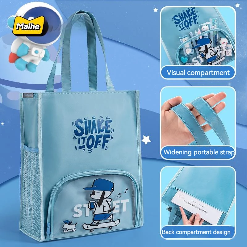 Handheld Multi-layer Multifunctional Large Capacity Student And Child Tutoring Stationery Storage Handbag