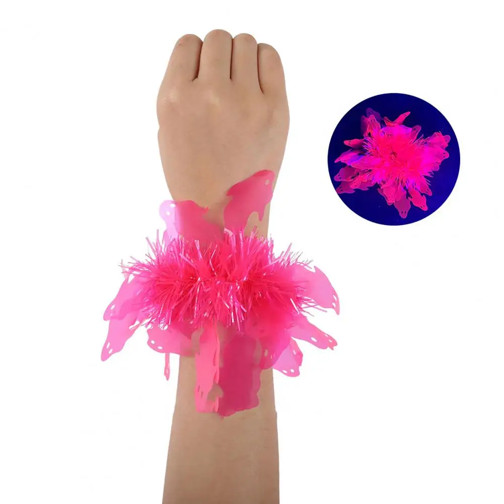Colorful Festive Wristwear for Haunted House Halloween Wrist Cuff Bracelet with Fluorescent Ghost Pumpkin for Kids for Party