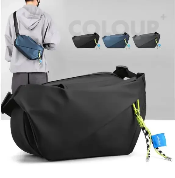 

Men Shoulder Chest Bag Nylon Waterproof Outdoor Sports Running Cycling Belt Bag Large Capacity Travel Phone Pouch Messenger Bags
