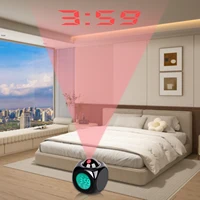 RioCubee Smart LCD Projection Electronic Alarm Clock with English Timed Announcement Xmas Birthday Gift 5