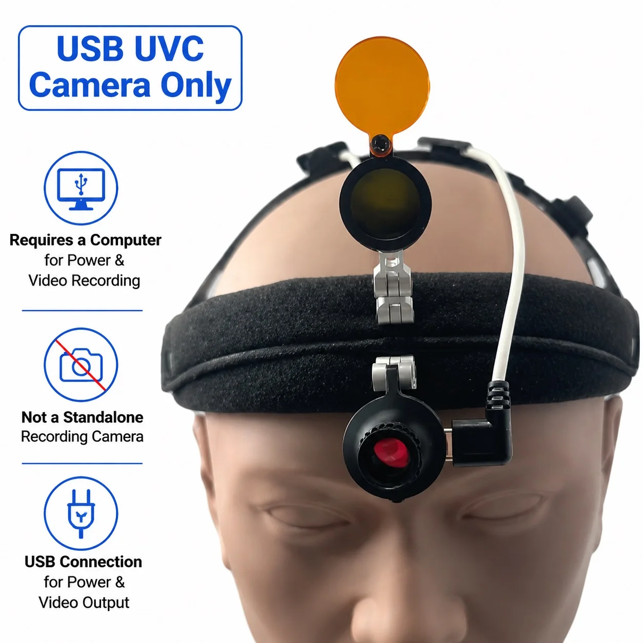 4K USB POV Webcam Tragbare Kamera für die erste Person für medizinische Lehre, Laborinspektion, Reparaturarbeiten