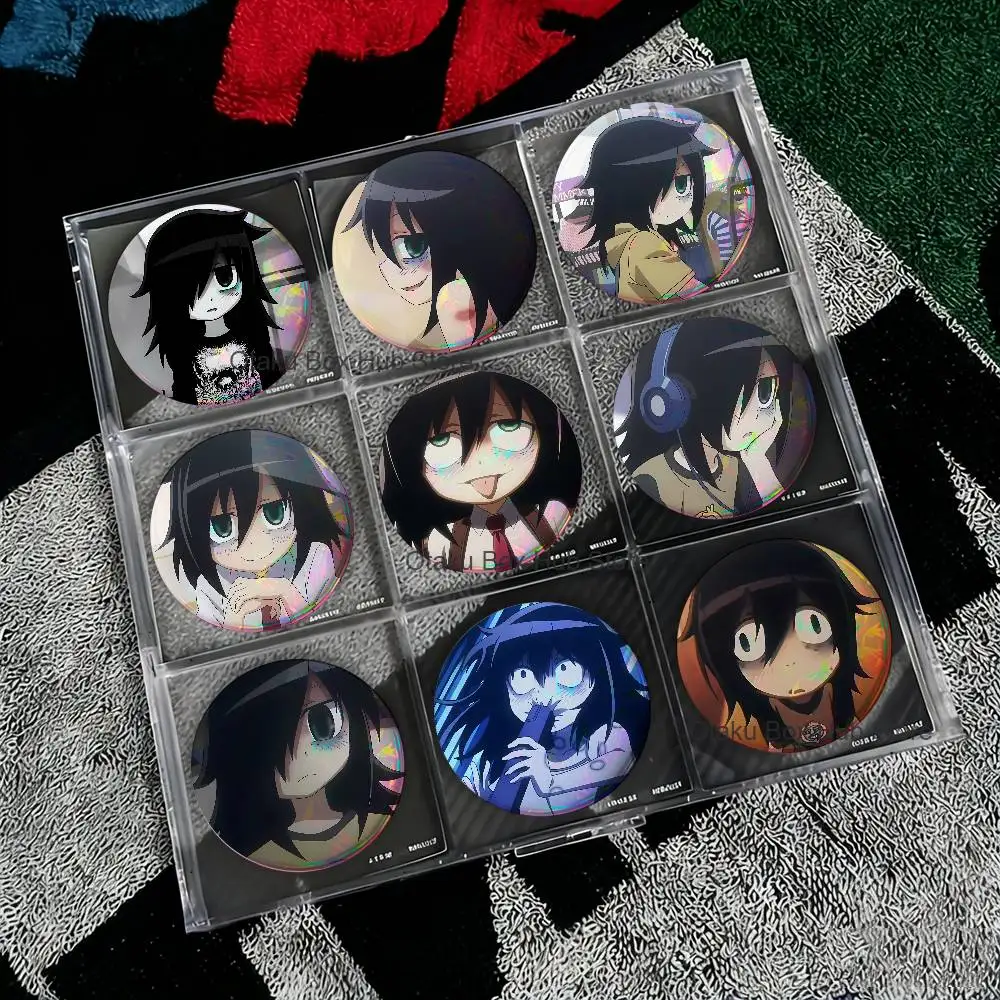 

W-Watamote Tomoko Kuroki Cute Game Icons Pins Cartoon Character Enamel Brooch Backpack Clothing Badge Accessories Gifts