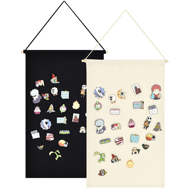 Badge Storage Display Cloth Hanging Flag Brooch Board Badge Organizer Holder