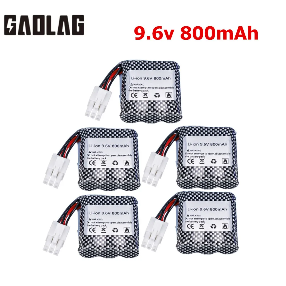 9.6v 800mah 16500 Li-ion Battery for 9115 9116 S911 S912 RC Car Truck Spare 9.6v 9115 9116 Rechageable Battery 6p Plug