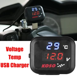 For HONDA SUZUKI Accessorie Indicator Temperature Marker Motorcycle  Water Temp Meter USB Phone Charger Universal