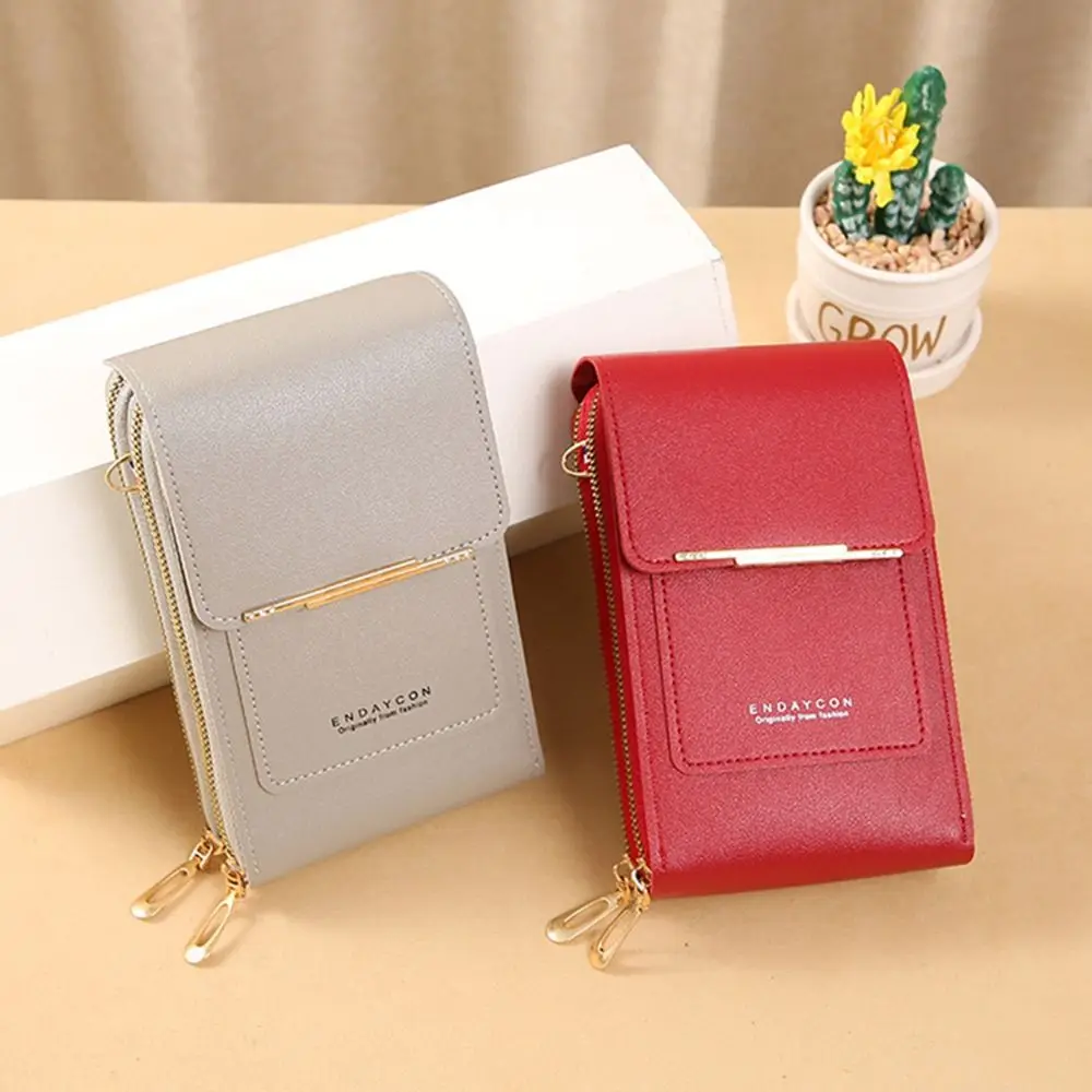 RFID Anti Theft Leather Bag Touch Screen Phone Purse Crossbody Bags Women Travel Smartphone Handbag