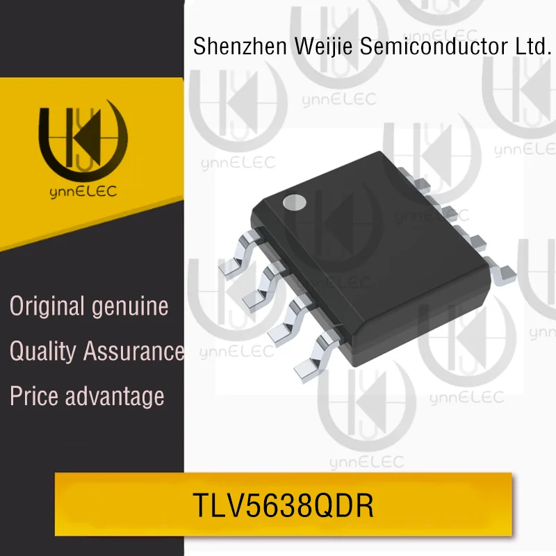 

Original TLV5638QDR 12-bit DAC IC | Dual-Channel | SPI Interface | 2.7-5.5V | SOIC-8