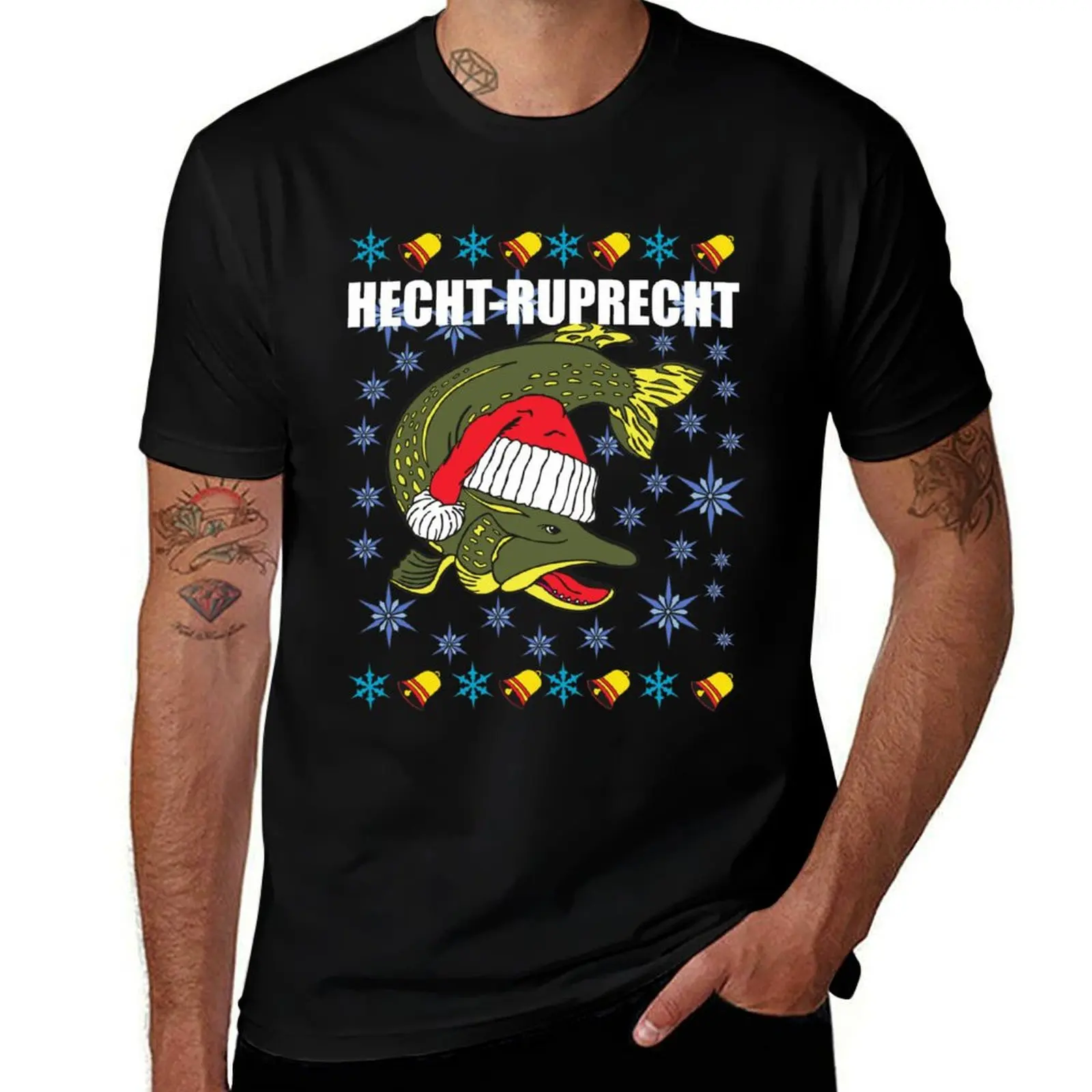 Hecht-Ruprecht Hechtruprecht the pike Santa Claus X-Mas T-Shirt Plus Size Simple Casual Top T-Shirt