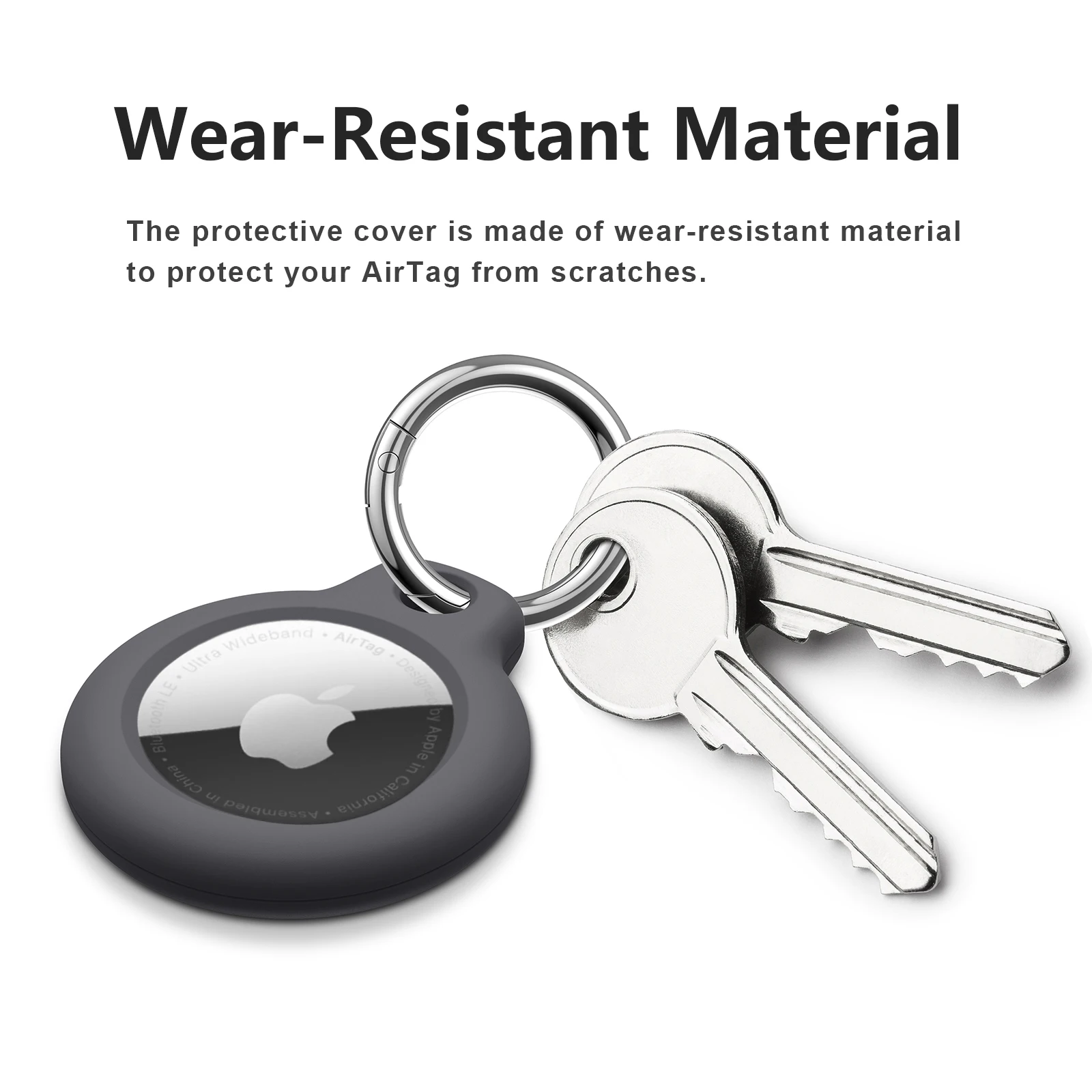 Case for Apple Air tag Holder with Keychain Protective Shell Tracker Accessories Hard PC AntiDrop Airtags Key Chain Air tag Case
