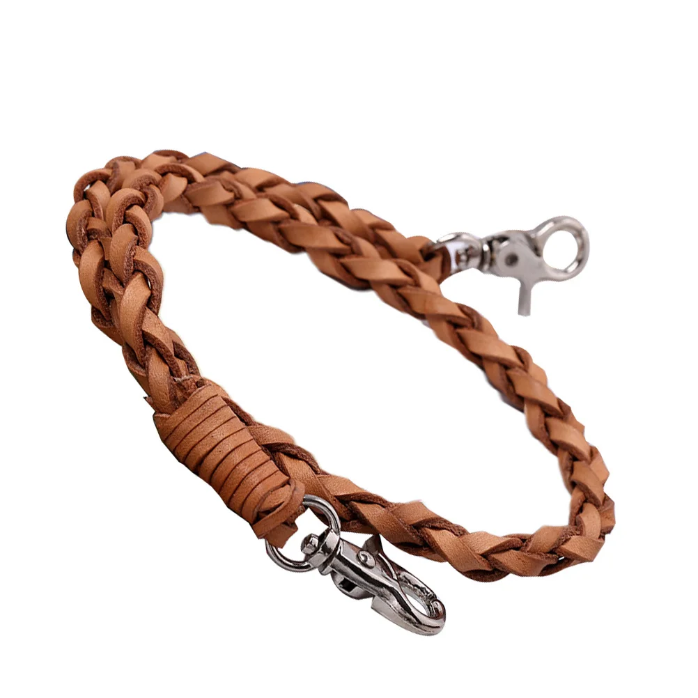 

Cowhide Pants Vintage Metal Buckle Pocket Chain For Men Trouser Jeans Wallet Chain Hip Hop Rock Dance Performance Accessory