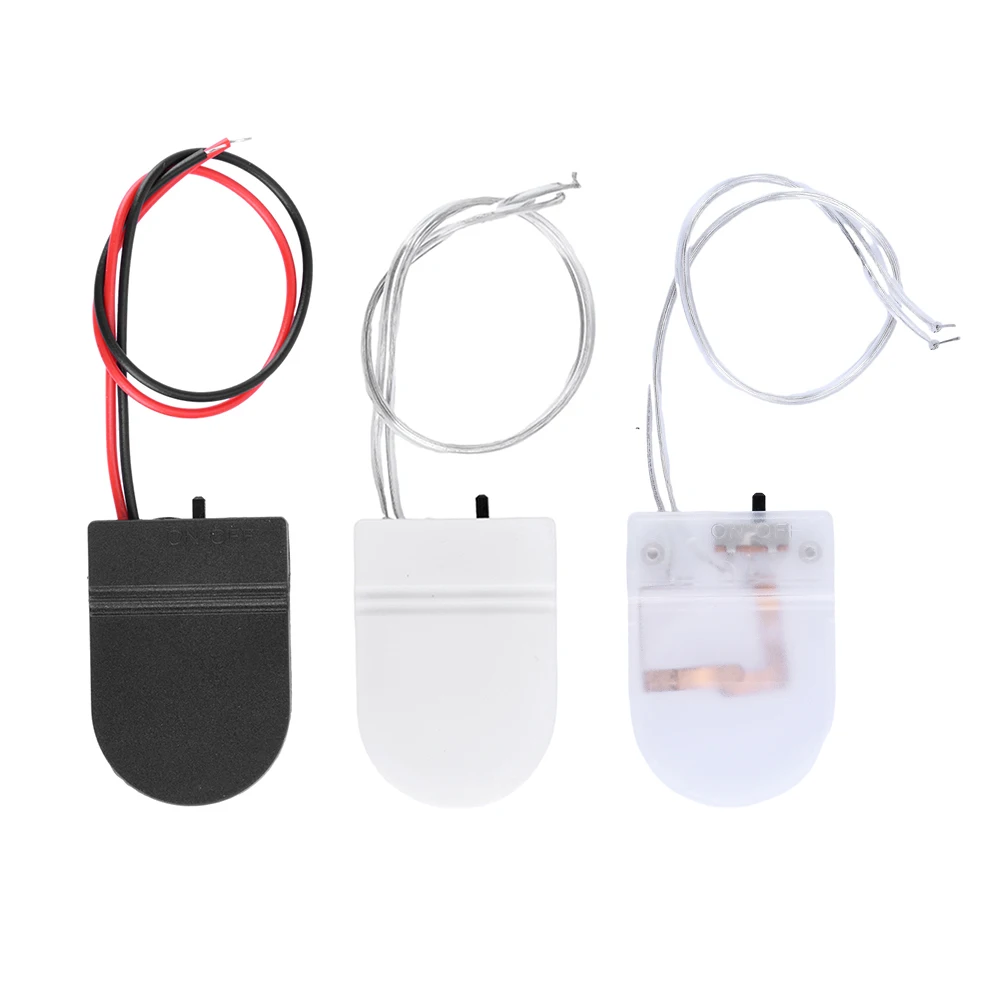 5 stücke cr2032 3v Knopfzellen knopf Batterie halter mit Schalter Batterie Aufbewahrung boxen Abdeckung mit Kabeln Ein-Aus-Schalter Steckdose Behälter