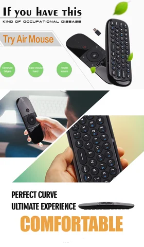 Wechip W1 Air Mouse 2.4G Wireless Keyboard Remote Control IR Remote Learning 6-Axis Motion Sense for Smart TV Android TV Box PC
