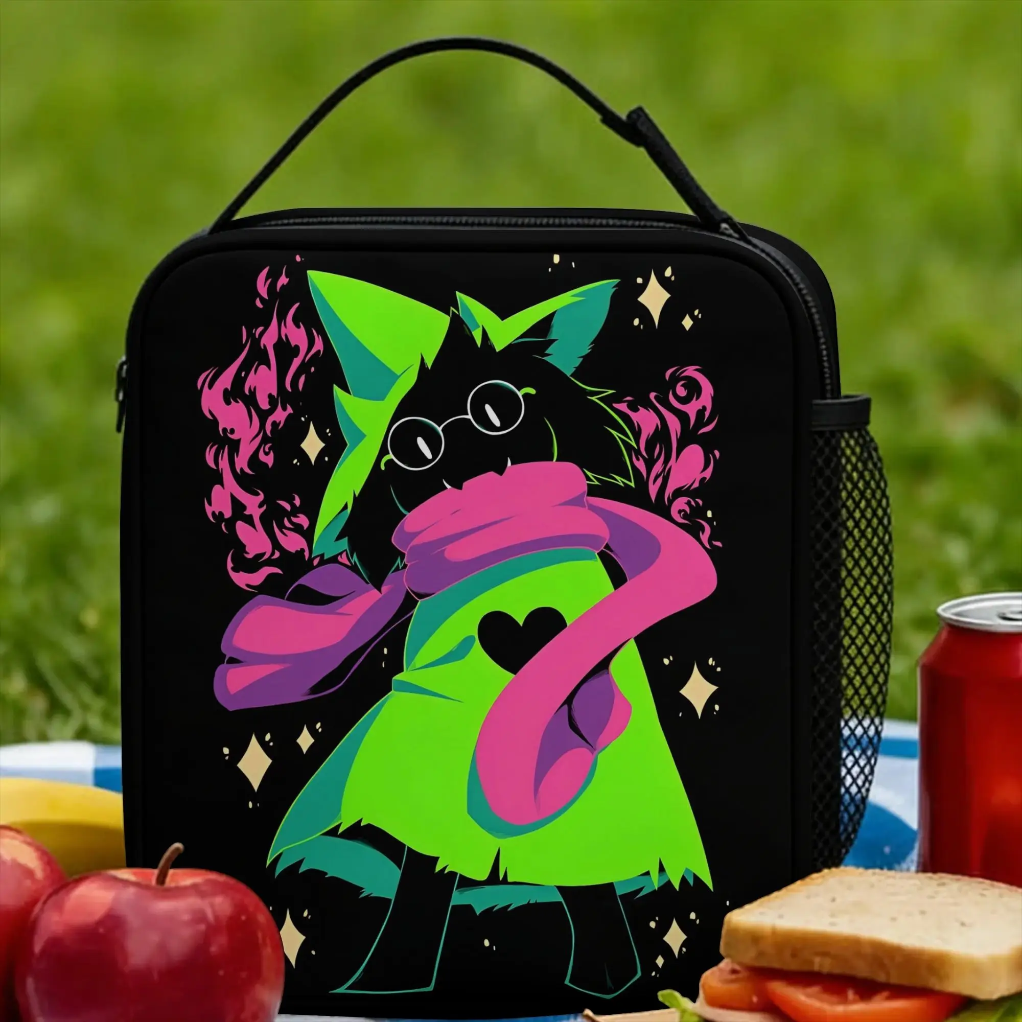 I Love he Deltarunes Insulated Lunch Bags Thermal Bag Reusable,Meal Container Adventure Game Leakproof Tote Lunch Box Girl Boy