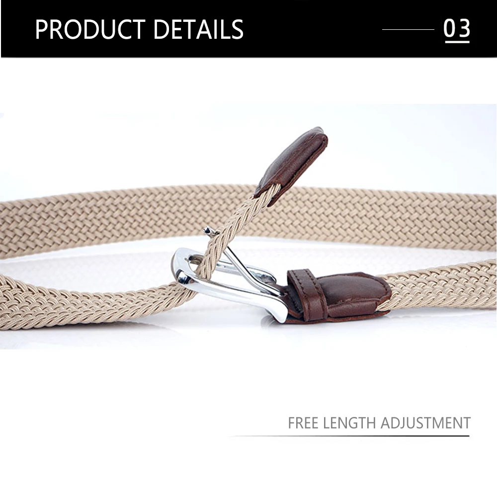TUSHI Neue männer Nicht-loch Woven Gürtel Elastische Stretch Leinwand Gürtel Weiblichen Koreanischen Stil Vielseitig Student Hosen Denim gürtel Luxus – Detail 8