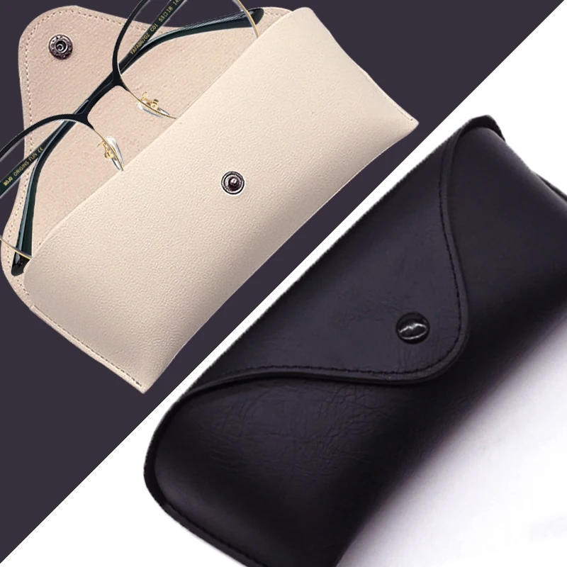 Fashion Simple Leather Glasses Cases Sunglasses Hard Eyewear Case Opening Solid Protection Bags Light Dustproof Storage Sunglass