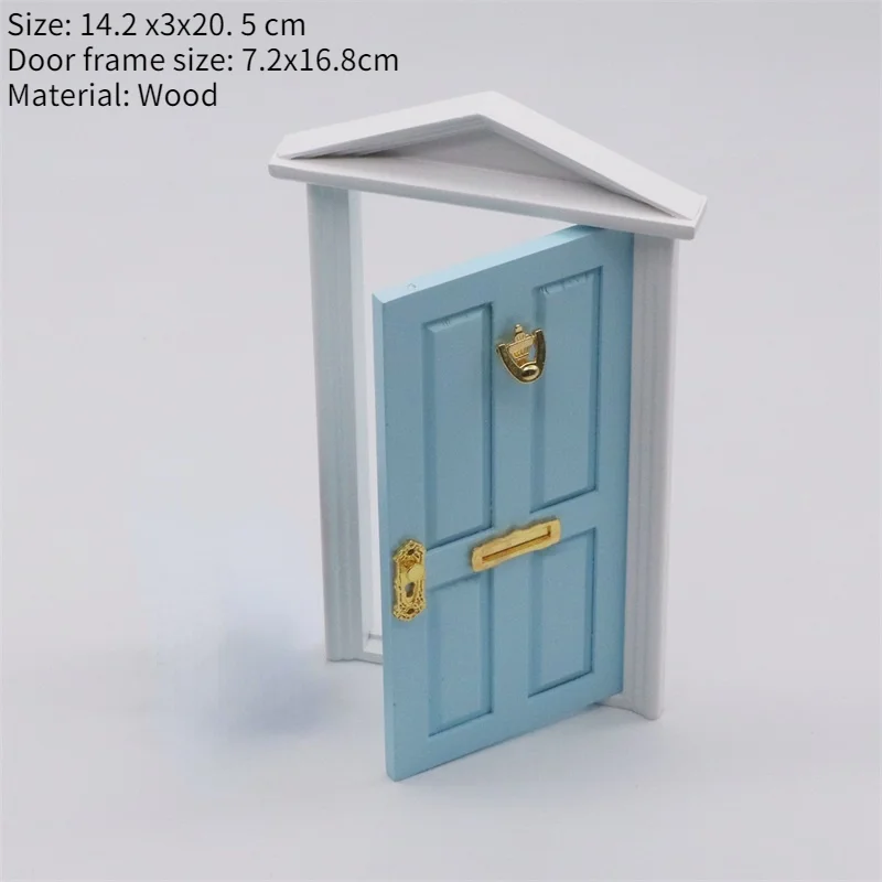 Miniature Wood Elf door Fairy Door Mini house Elf Door Accessories Pretend Play Toy For Kids Furniture Simulation Miniatures