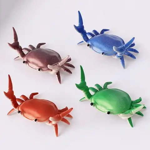 Funny Crab Desktop Pen Holder Creative Cute Crab Pen Holder Weightlifting Crabs Penholder Bracket Storage Rack Stationery