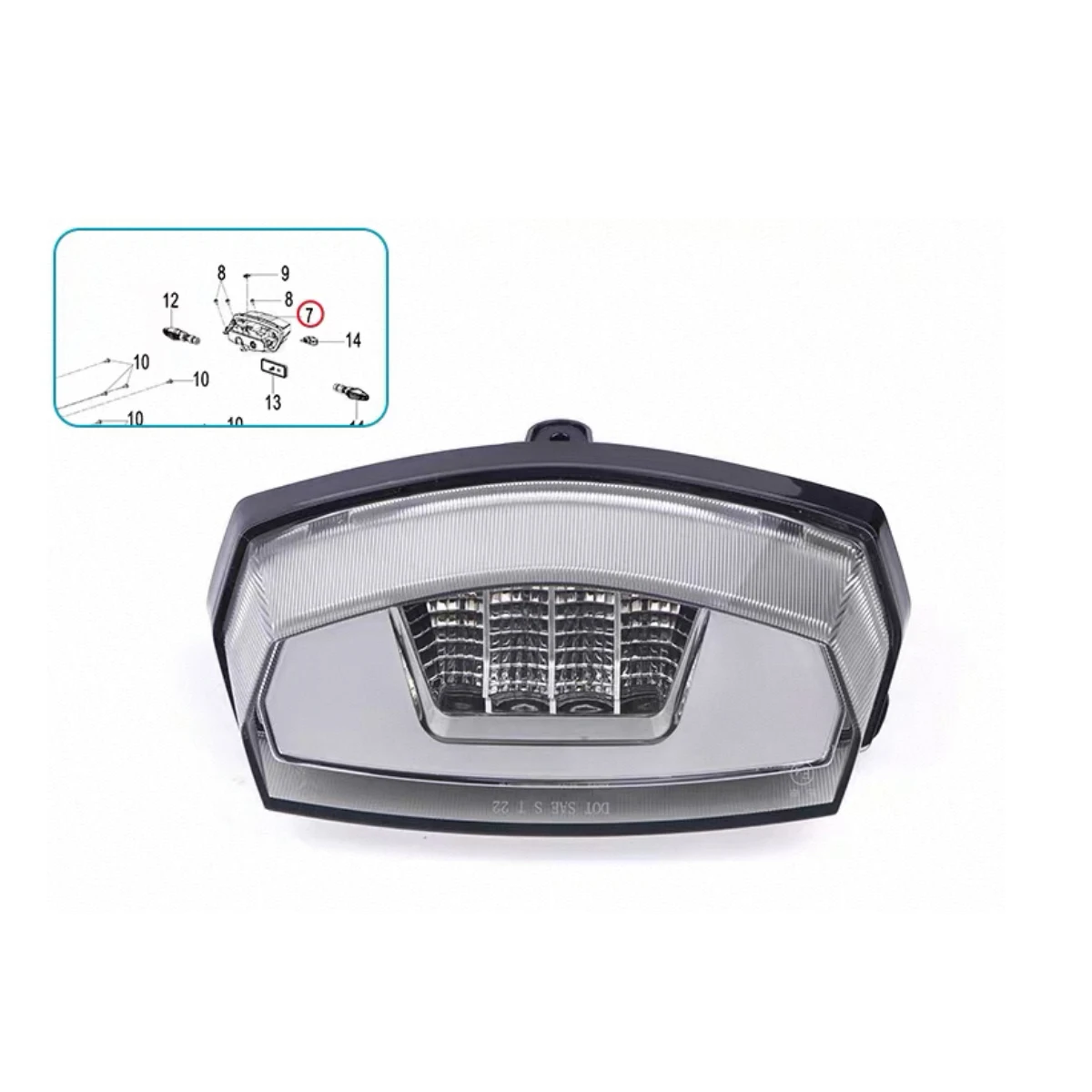 Motorcycle taillight assembly rear turn signal Fit For CFMOTO 700MT 800MT 450MT MT/450/800/700