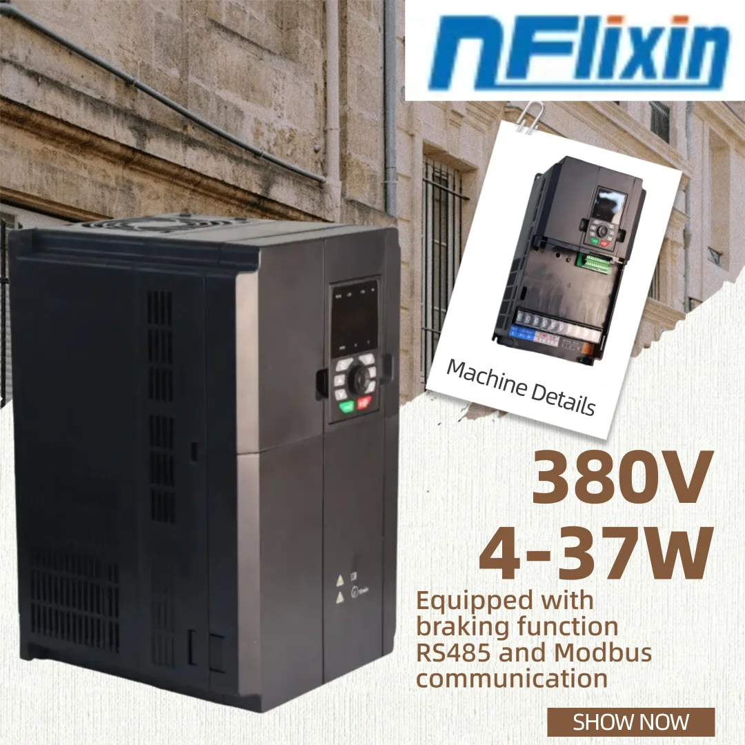 Three Phase 380V NF9800B Frequency Inverter 4-37KW Brake Motor Controller Economical Variable Frequency Drive for Machinery