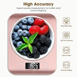 1pc 10kg Kitchen Scale LCD Display Stainless Steel Electronic Scales Home Jewelry Food Snacks Weighing Baking Tools