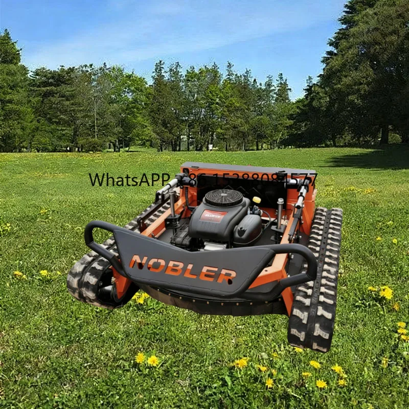 

All-Terrain Tank Track Industrial 4-Stroke Petrol 608CC Engine Snow Mower Remote Control Lawn Mower 200m Range