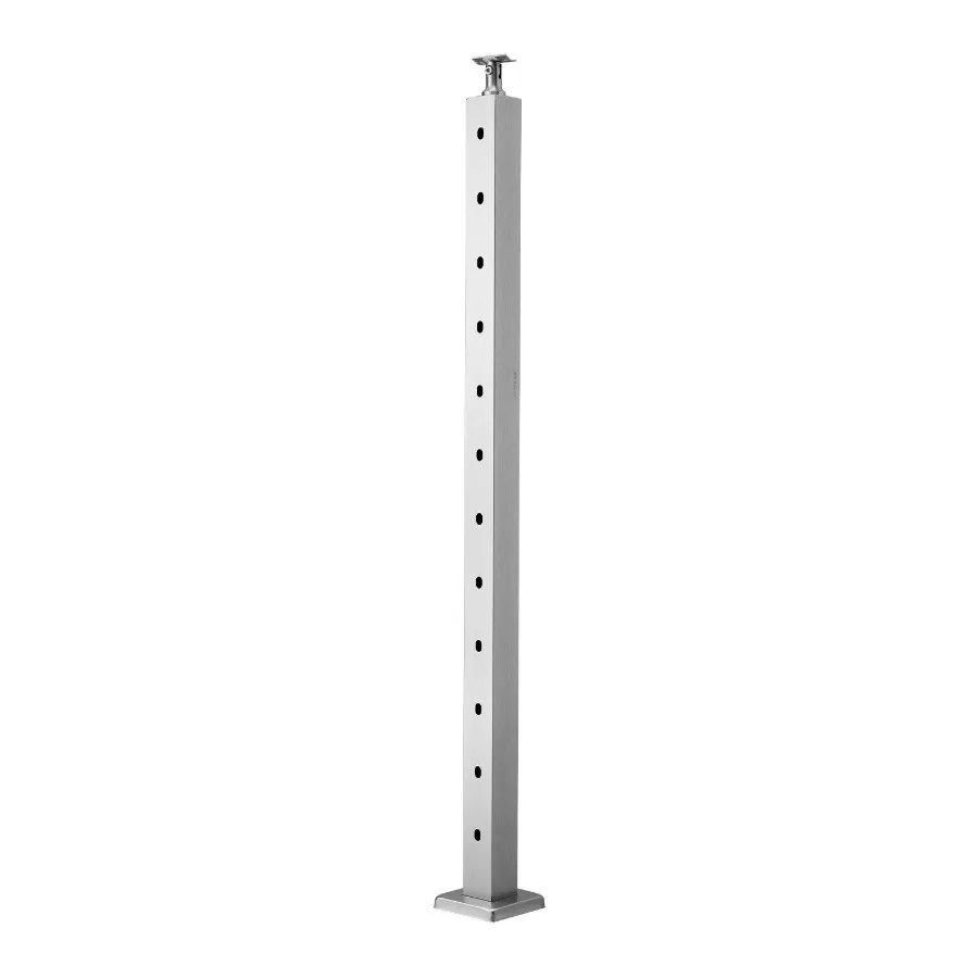 

Cable Railing Post 42x2x2 Inch Stair Railing Post with PreDrilled 30 Angled Holes Stainless Steel Cable Rail Post with Horizon