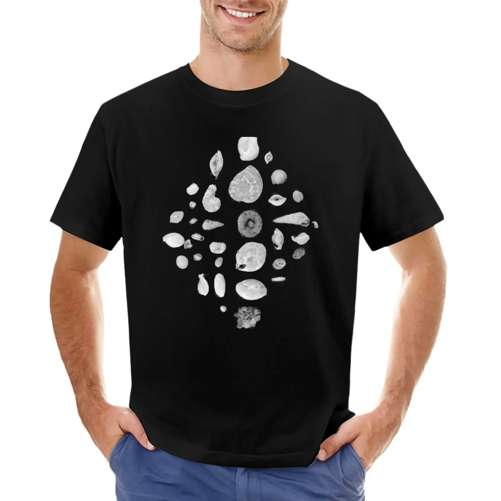 Foraminifera under the microscope T-Shirt plus sizes customs design your own quick-drying oversizeds Men's cotton t-shirt