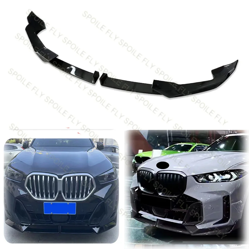 

2023 To Up For BMW X5 G05 F95 LCI M Sport Car Front Bumper Lip Guard Chin Spoiler Splitters Diffuser Body Kit ABS Gloss Black