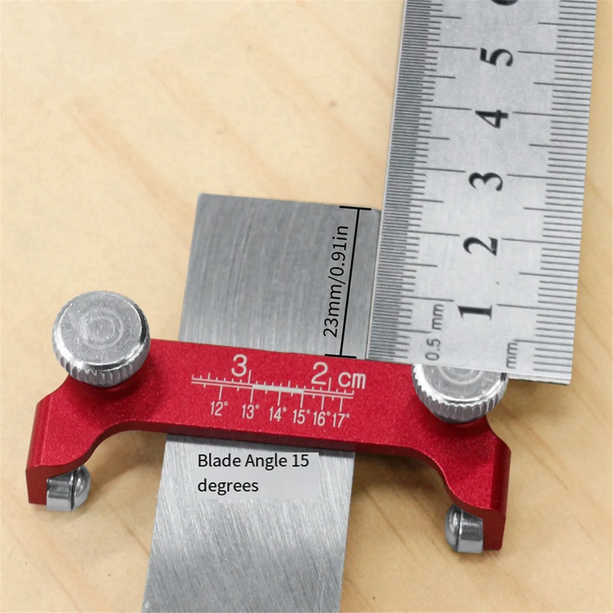 Afilador de cuchillos de ángulo fijo N18R, guía de afilado, soporte de afilado de cinceles para carpintería y aviones con escala